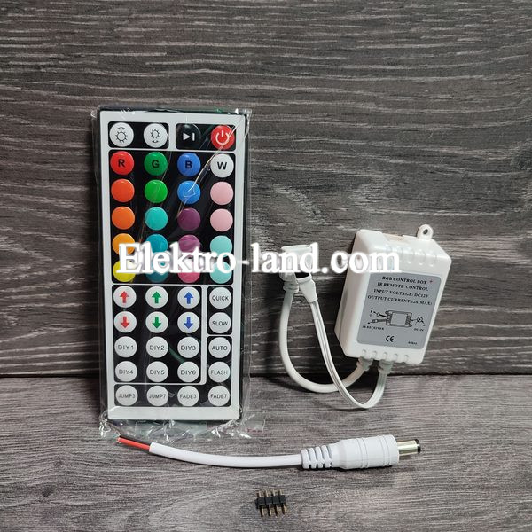  Контроллер для RGB ленты  инфракрасный 12A пульт 44 кнопки AVT 